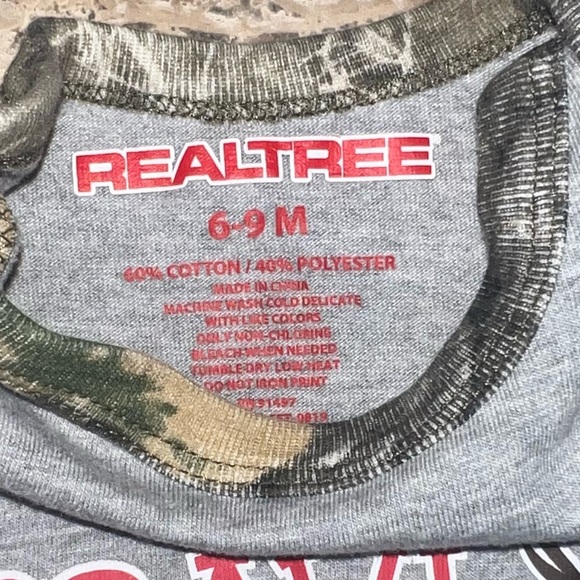 REALTREE 6-9 Months Baby Infants Onesie Camo Hunt - Picture 4 of 5